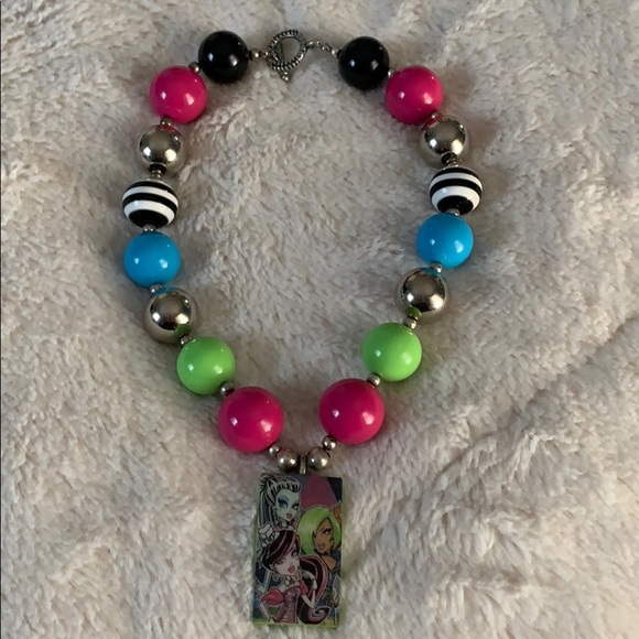 Monster High custom Chunky Bead Necklace EUC - Picture 1 of 6